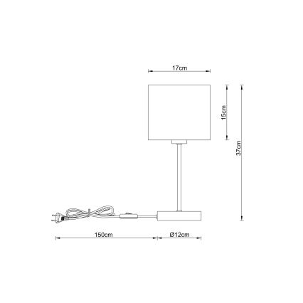 Globo - Tafellamp 1xE27/25W/230V zwart/beige