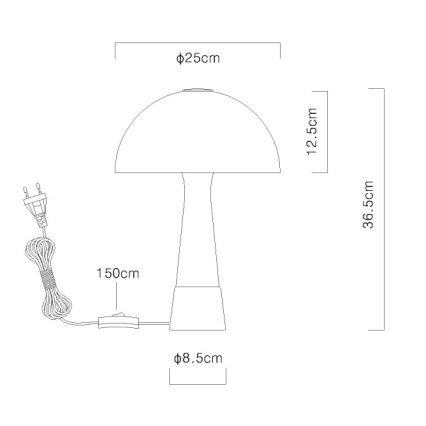 Globo - Tafellamp 1xE27ILLU/40W/230V beige