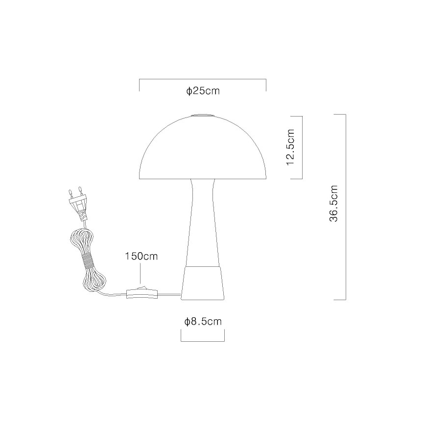 Globo - Tafellamp 1xE27ILLU/40W/230V wit