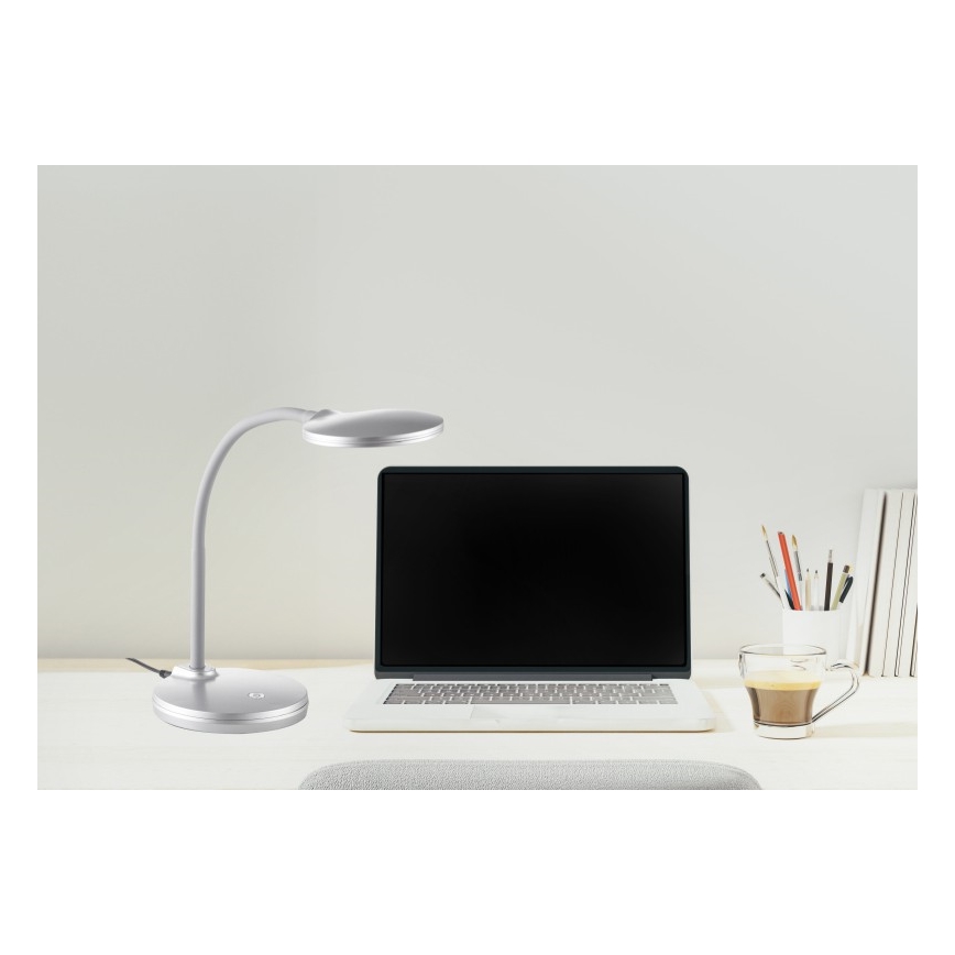 Globo - LED Dimbaar flexibel aanraken tafellamp LED/4,6W/230V zilver