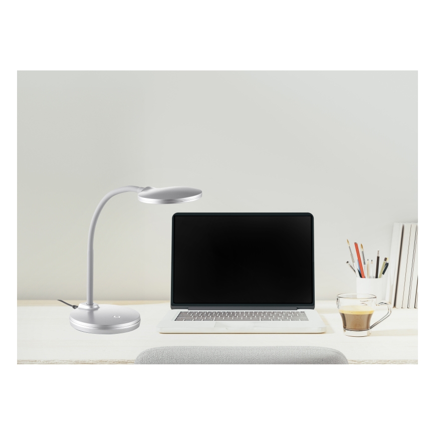 Globo - Dimbaar LED touch tafellampje LED/4W/230V zilver