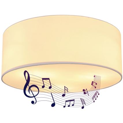 Globo 54004DL - Plafondlamp met een luidspreker THERESA 3xE27/40W/230V