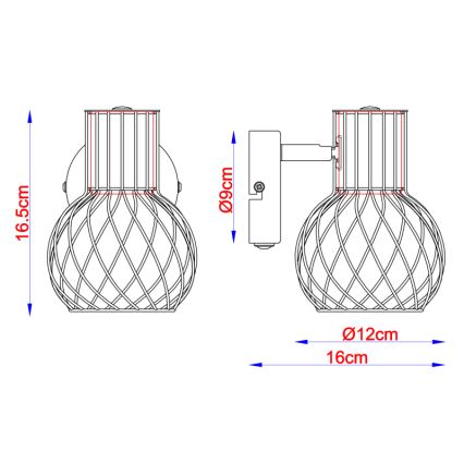 Globo - Wandspot 1xE27/40W/230V