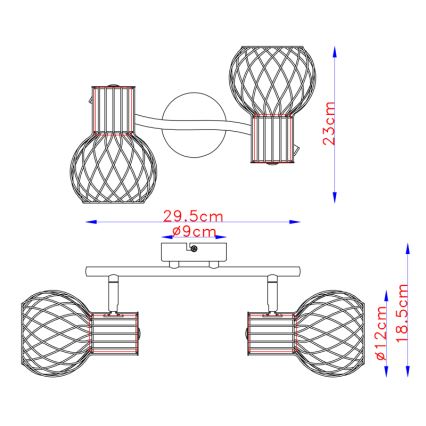 Globo - Spot 2xE27/40W/230V