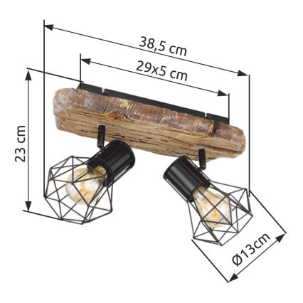 Globo - Inbouwspot 2xE27/60W/230V