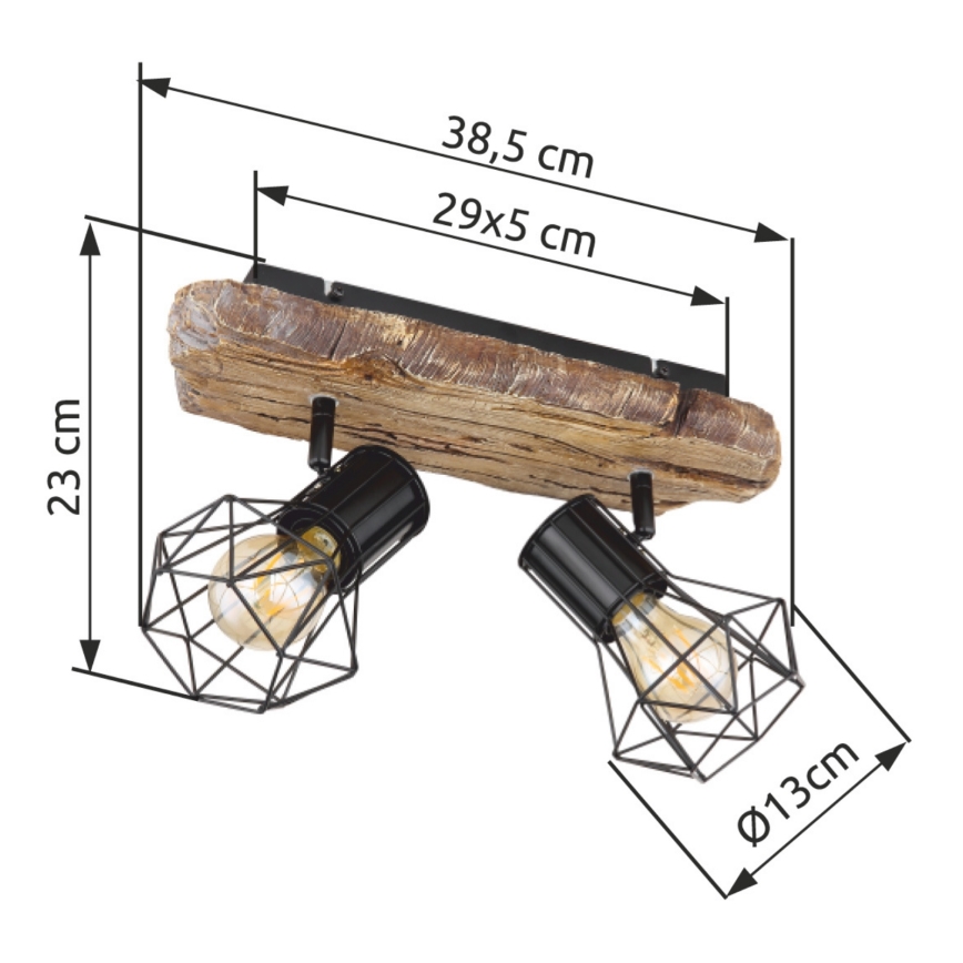 Globo - Inbouwspot 2xE27/60W/230V