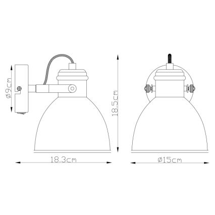 Globo - Wandspot 1xE27/40W/230V