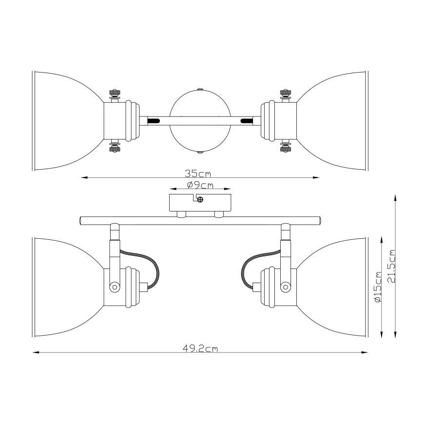 Globo - Spot 2xE27/40W/230V