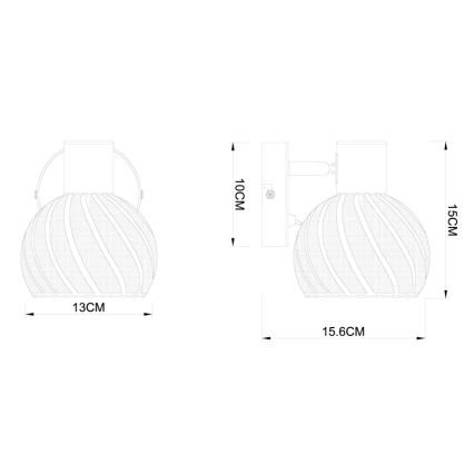 Globo - Wandspot 1xE27/40W/230V