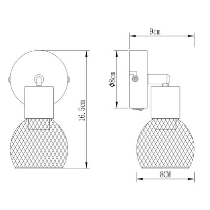 Globo - Wandspot 1xE14/40W/230V