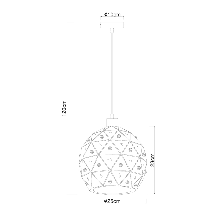 Globo 54029H - Hanglamp aan een koord JODIE 1xE27/60W/230V diameter 25 cm