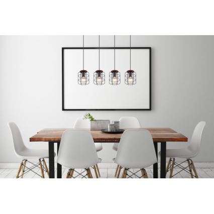 Globo - Hanglamp met kabel 4xE27/40W/230V