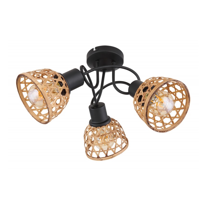 Globo - Bevestigde hanglamp 3xE27/15W/230V bamboe