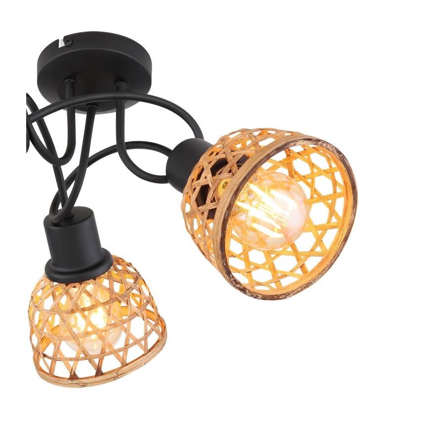 Globo - Bevestigde hanglamp 3xE27/15W/230V bamboe