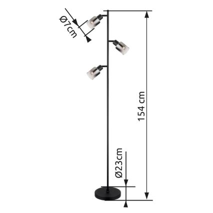 Globo - Staande lamp 3xE14/40W/230V