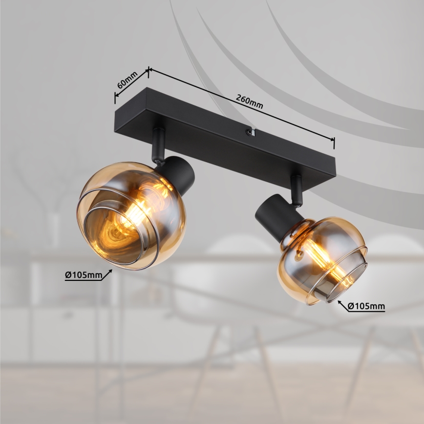 Globo - Spotlamp 2xE14/40W/230V zwart