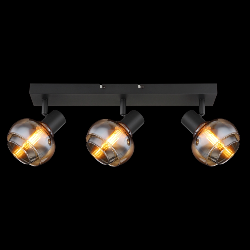 Globo - 3-lichts plafondspot 3x E14/40W/230V zwart