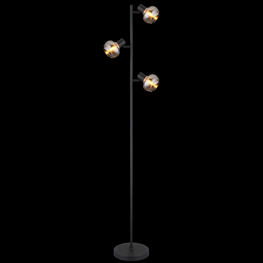 Globo - Vloerlamp 3xE14/40W/230V zwart