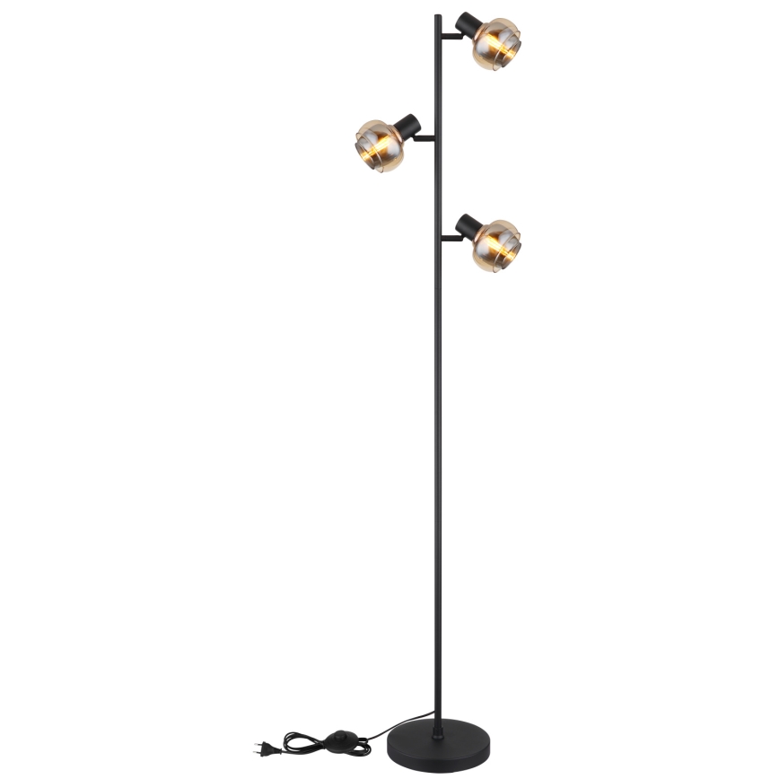 Globo - Vloerlamp 3xE14/40W/230V zwart