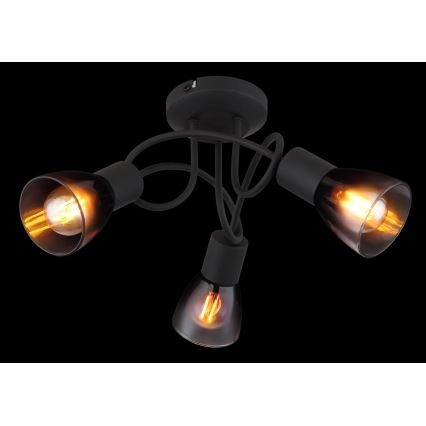 Globo - Bevestigde hanglamp 3xE14/25W/230V zwart