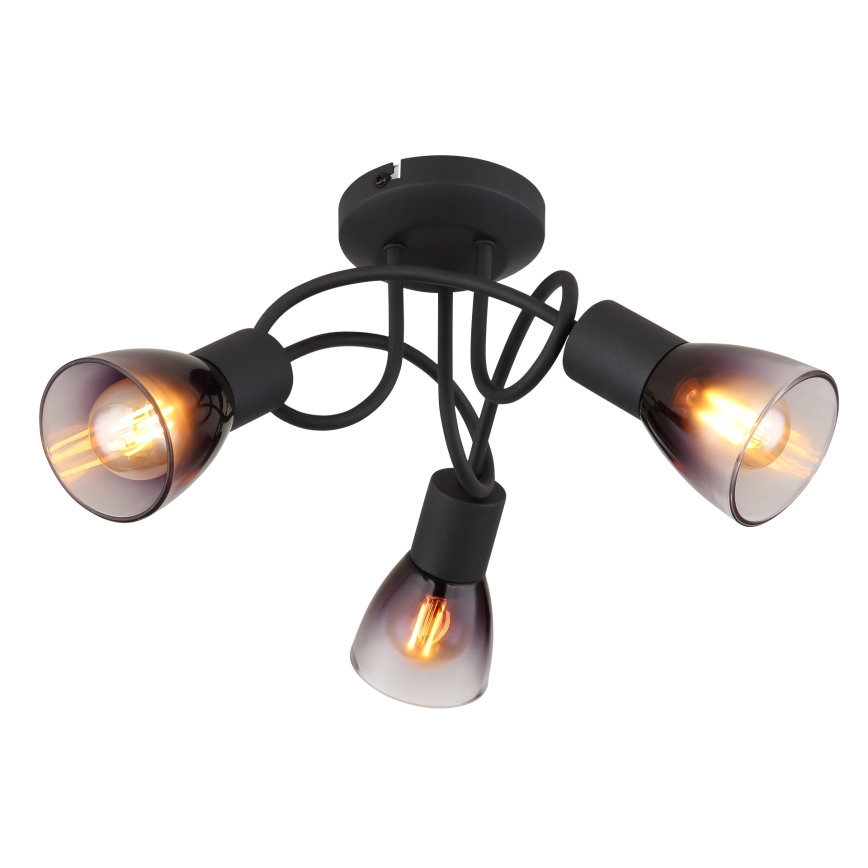Globo - Bevestigde hanglamp 3xE14/25W/230V zwart