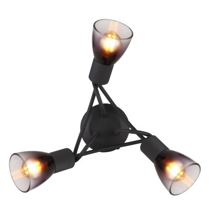 Globo - Bevestigde hanglamp 3xE14/25W/230V zwart