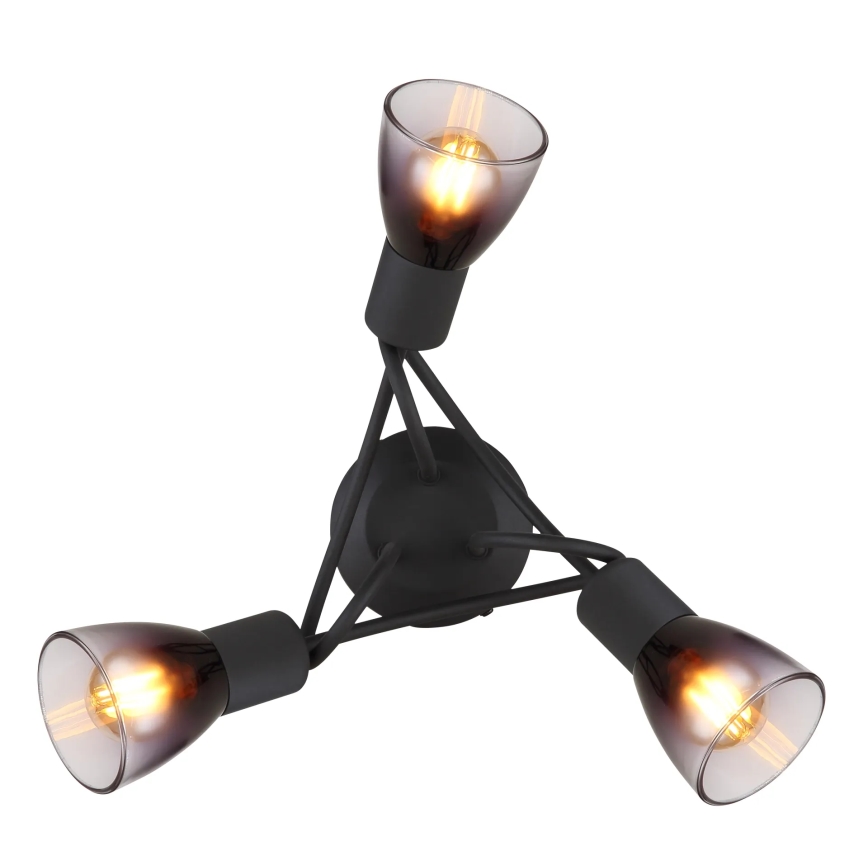 Globo - Bevestigde hanglamp 3xE14/25W/230V zwart
