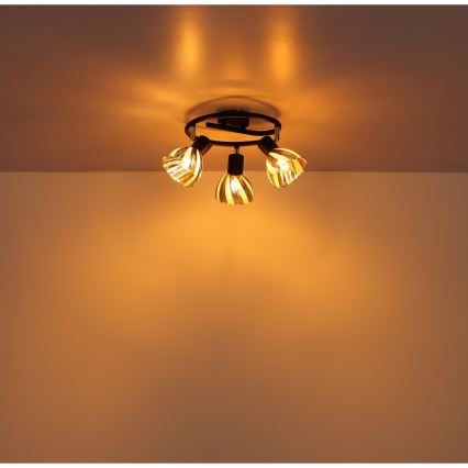 Globo - Spot 3xE14/40W/230V zwart