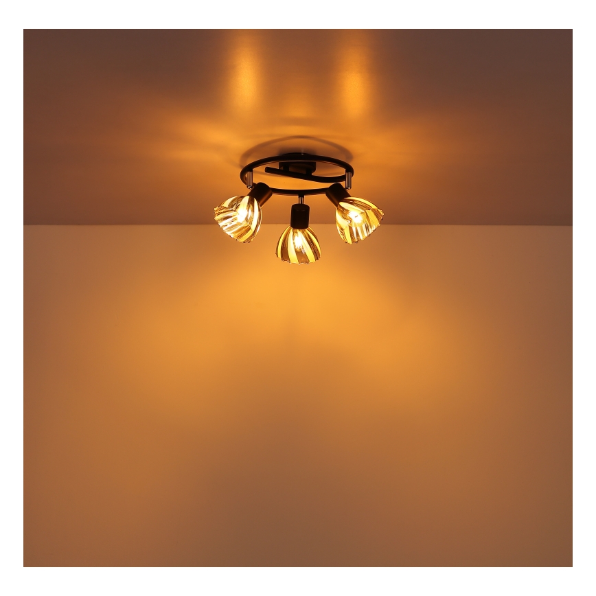 Globo - Spot 3xE14/40W/230V zwart