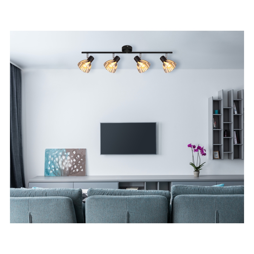 Globo - Spot 4xE14/40W/230V zwart