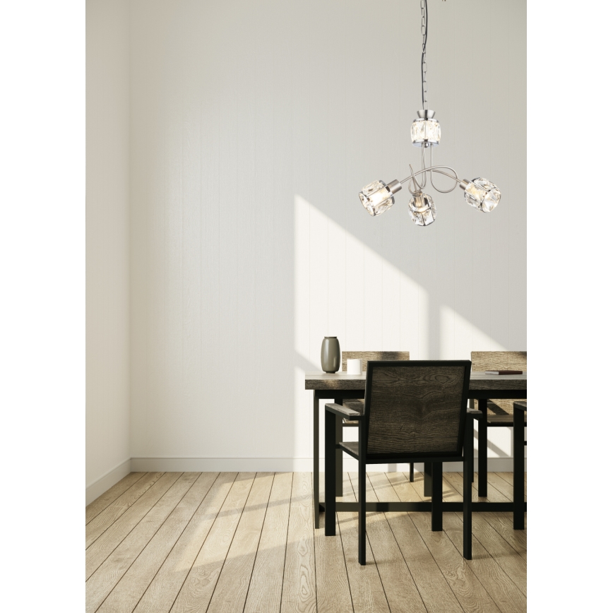 Globo - LED Hanglamp aan ketting 3xE14/40W/230V + LED/5W