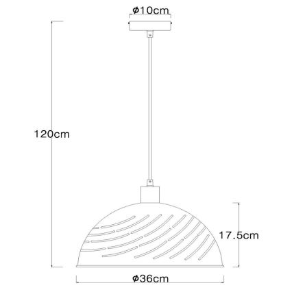 Globo - Hanglamp aan een koord 1xE27/60W/230V