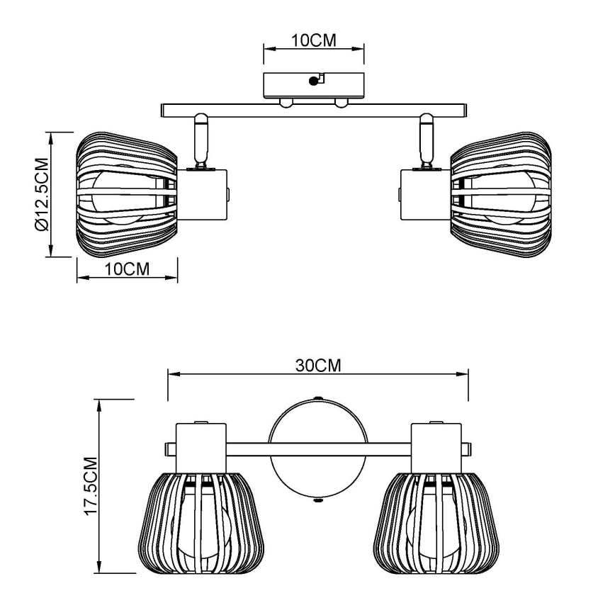 Globo - Spotlamp 2xE27/40W/230V
