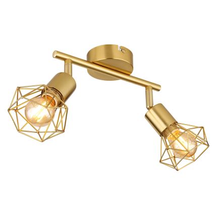 Globo - Spot 2xE14/40W/230V goud
