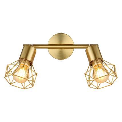 Globo - Spot 2xE14/40W/230V goud