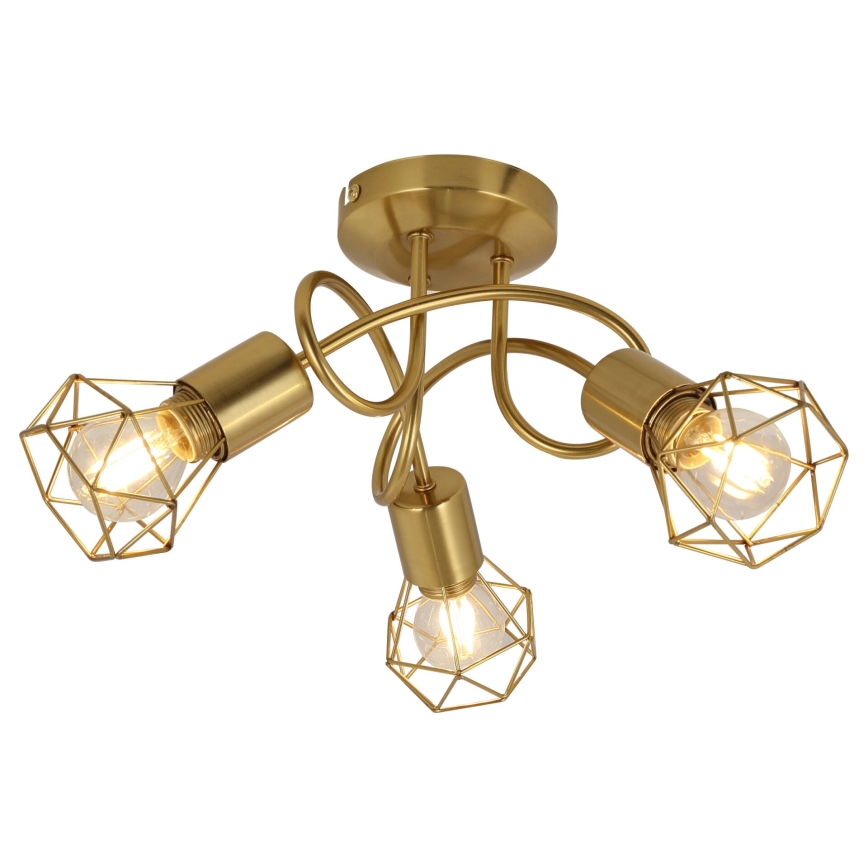 Globo - Bevestigde hanglamp 3xE14/40W/230V goud