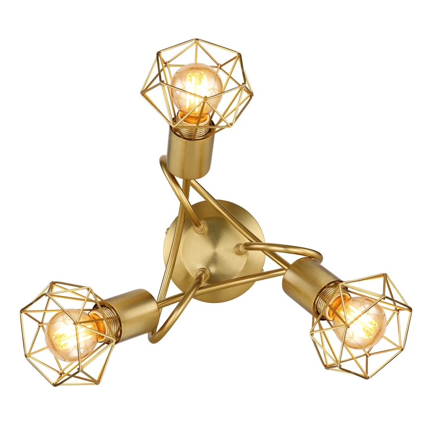 Globo - Bevestigde hanglamp 3xE14/40W/230V goud