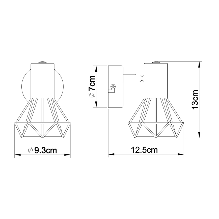 Globo - Wandspot 1xE14/40W/230V zwart