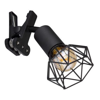 Globo - Wandlamp met clip 1xE14/40W/230V zwart