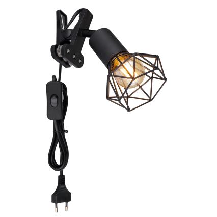 Globo - Wandlamp met clip 1xE14/40W/230V zwart