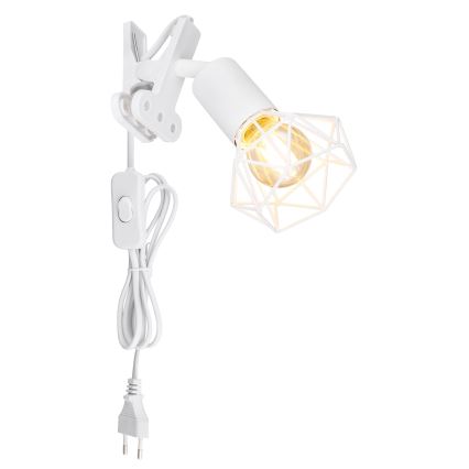 Globo - Wandlamp met clip 1xE14/40W/230V wit