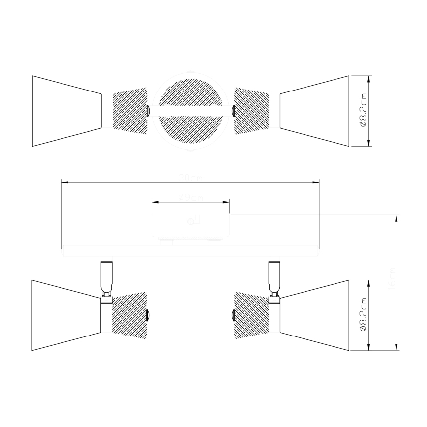 Globo - Spot verlichting 2x E14 / 25W / 230V
