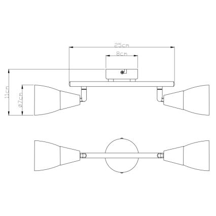 Globo - Spot 2xE14/40W/230V