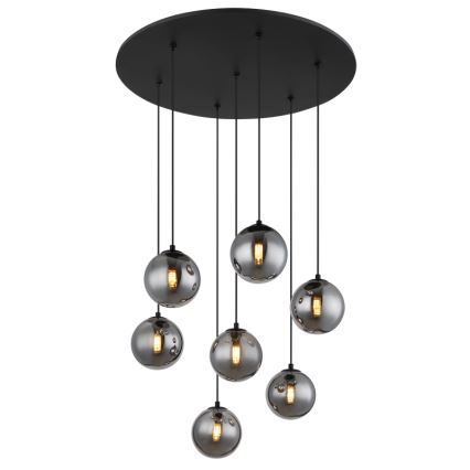 Globo - LED Hanglamp aan een koord 7xG9/3,5W/230V gerookt/zwart