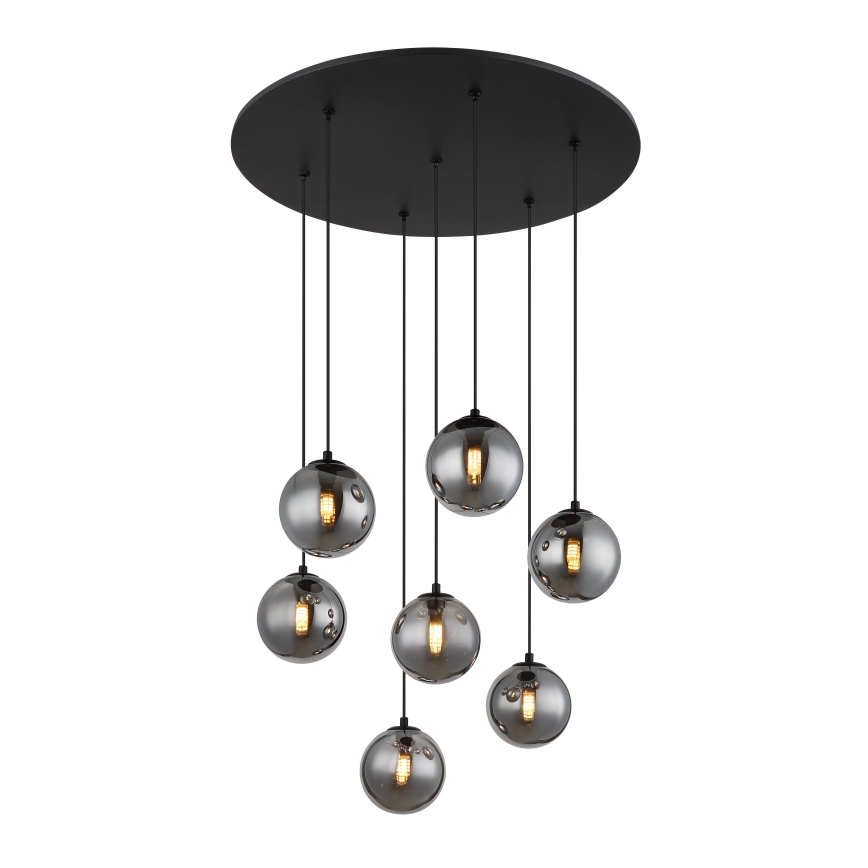 Globo - LED Hanglamp aan een koord 7xG9/3,5W/230V gerookt/zwart