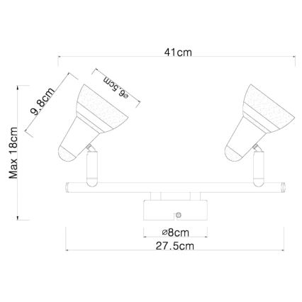 Globo - LED spot 2xLED/4W/230V glanzend chroom