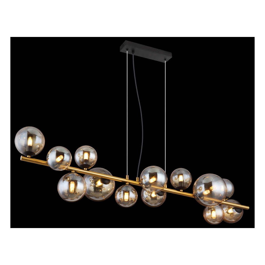 Globo - LED Hanglamp aan een koord 13xG9/3,5W/230V gerookt/bruin