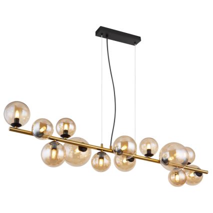 Globo - LED Hanglamp aan een koord 13xG9/3,5W/230V gerookt/bruin