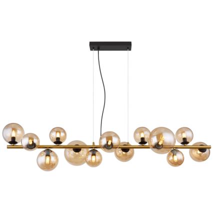 Globo - LED Hanglamp aan een koord 13xG9/3,5W/230V gerookt/bruin