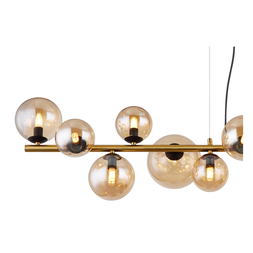 Globo - LED Hanglamp aan een koord 13xG9/3,5W/230V gerookt/bruin